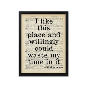 Shakespeare Quote Print - Shakespeare Prints - Customisable Option - Unframed