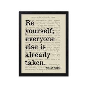 Oscar Wilde Quote Print - Be Yourself Quotes