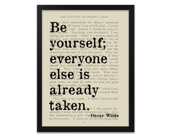 Oscar Wilde Quote Print - Be Yourself Quotes