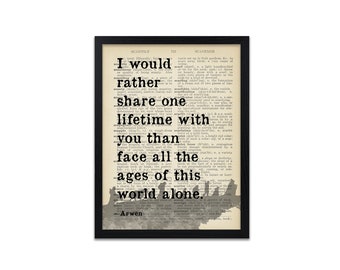 Share One Lifetime Book Quote Print