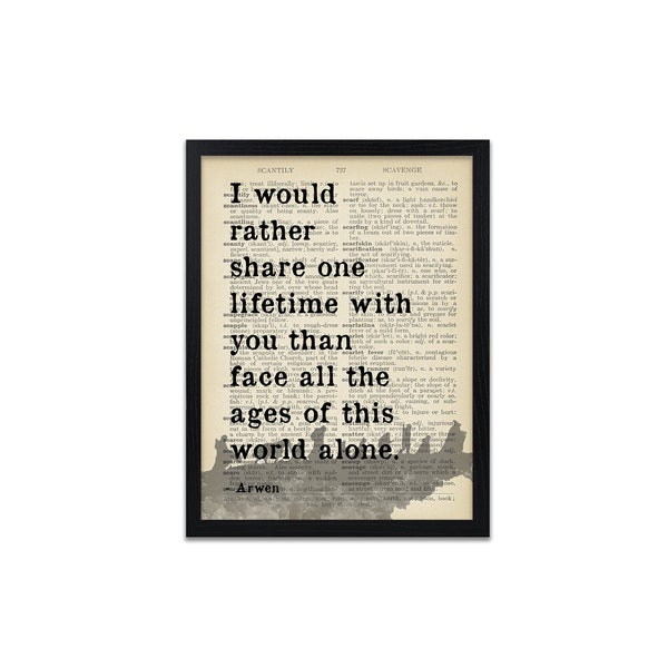 Share One Lifetime Book Quote Print