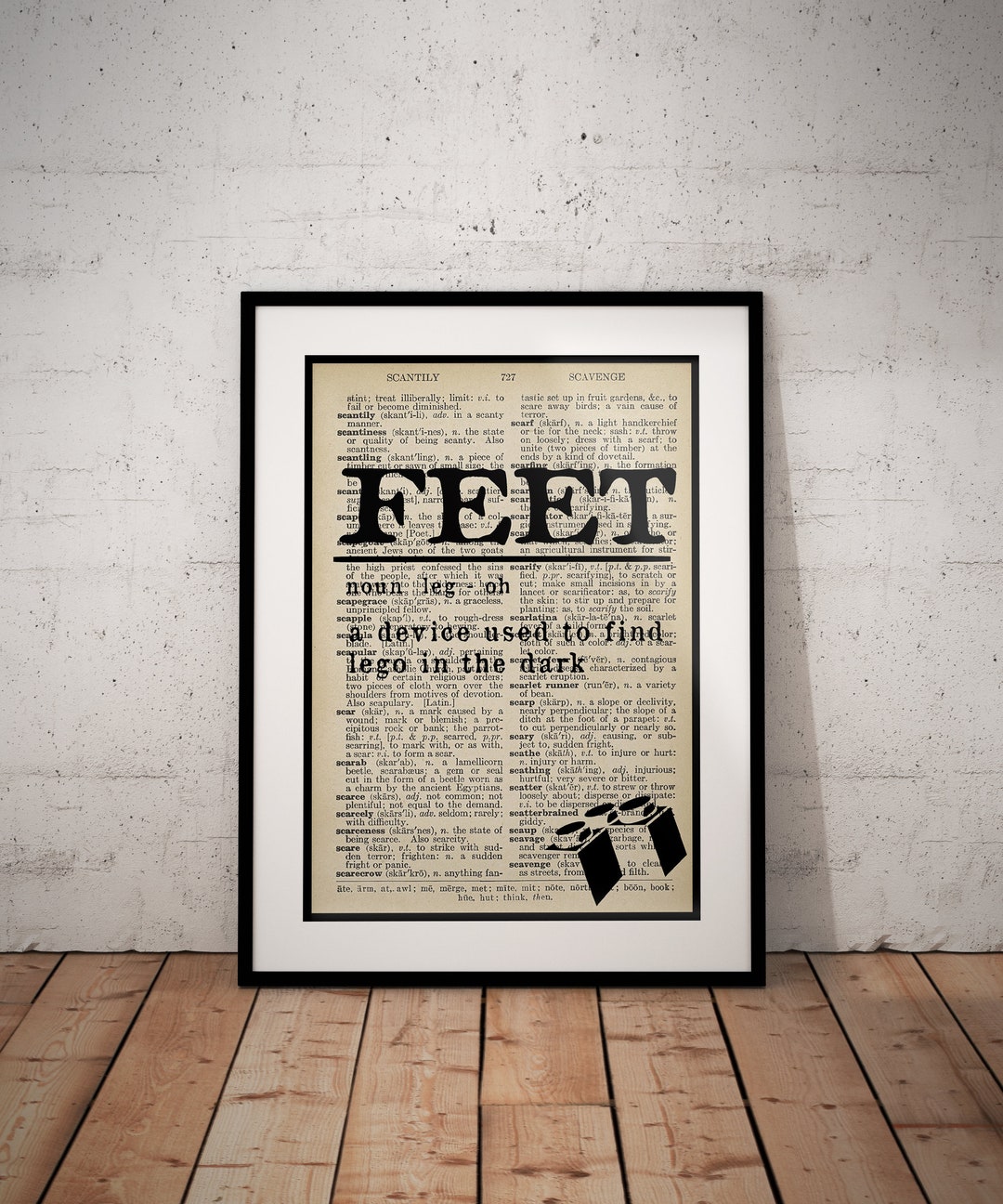 Feet Definition Funny Wall Art Funny Definition Print Etsy