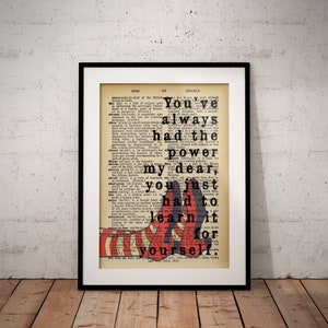 Wizard of Oz Inspirational Dictionary Quote Print
