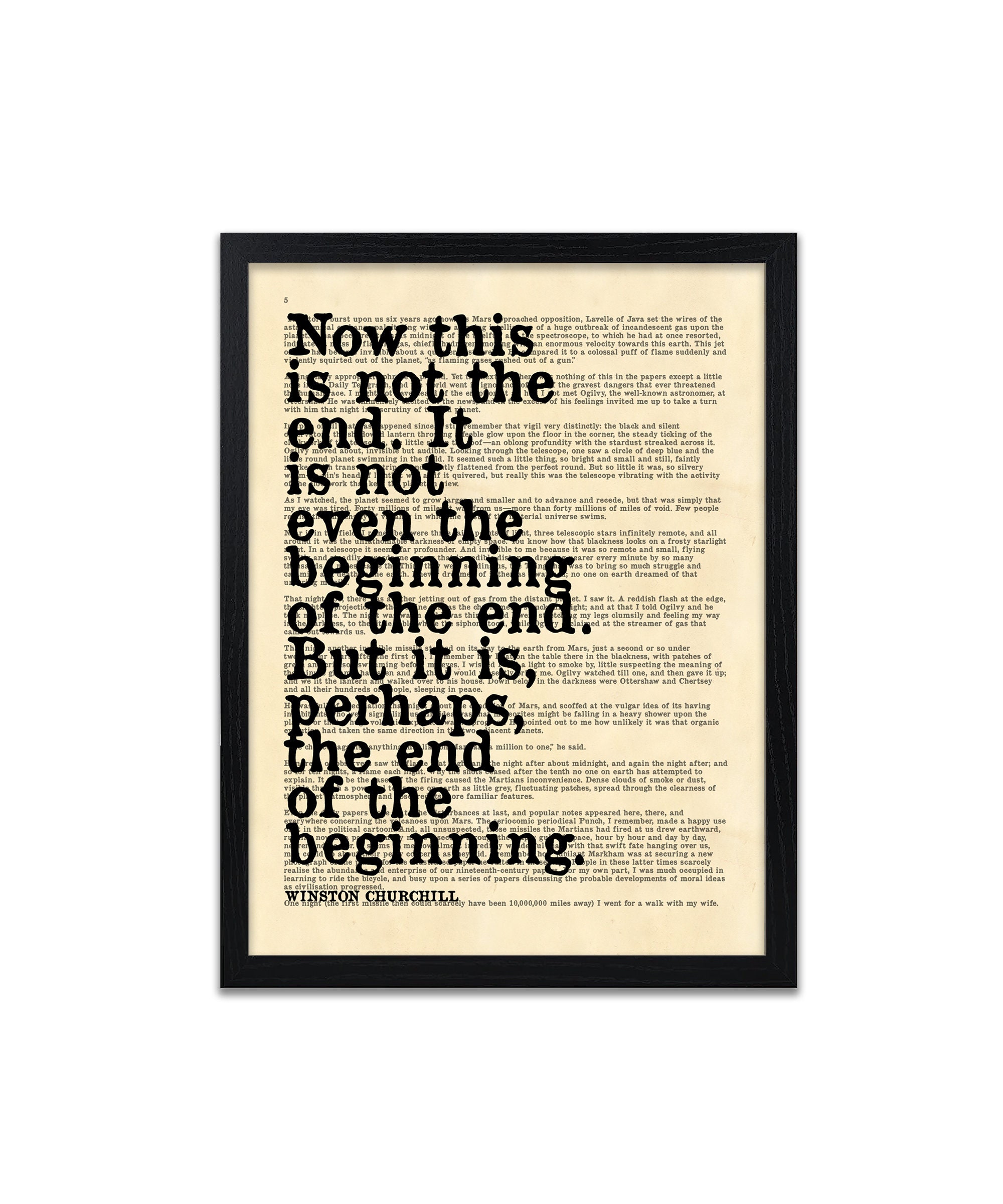 Now is Not the End Quote Print Winston Churchill Quotes picture