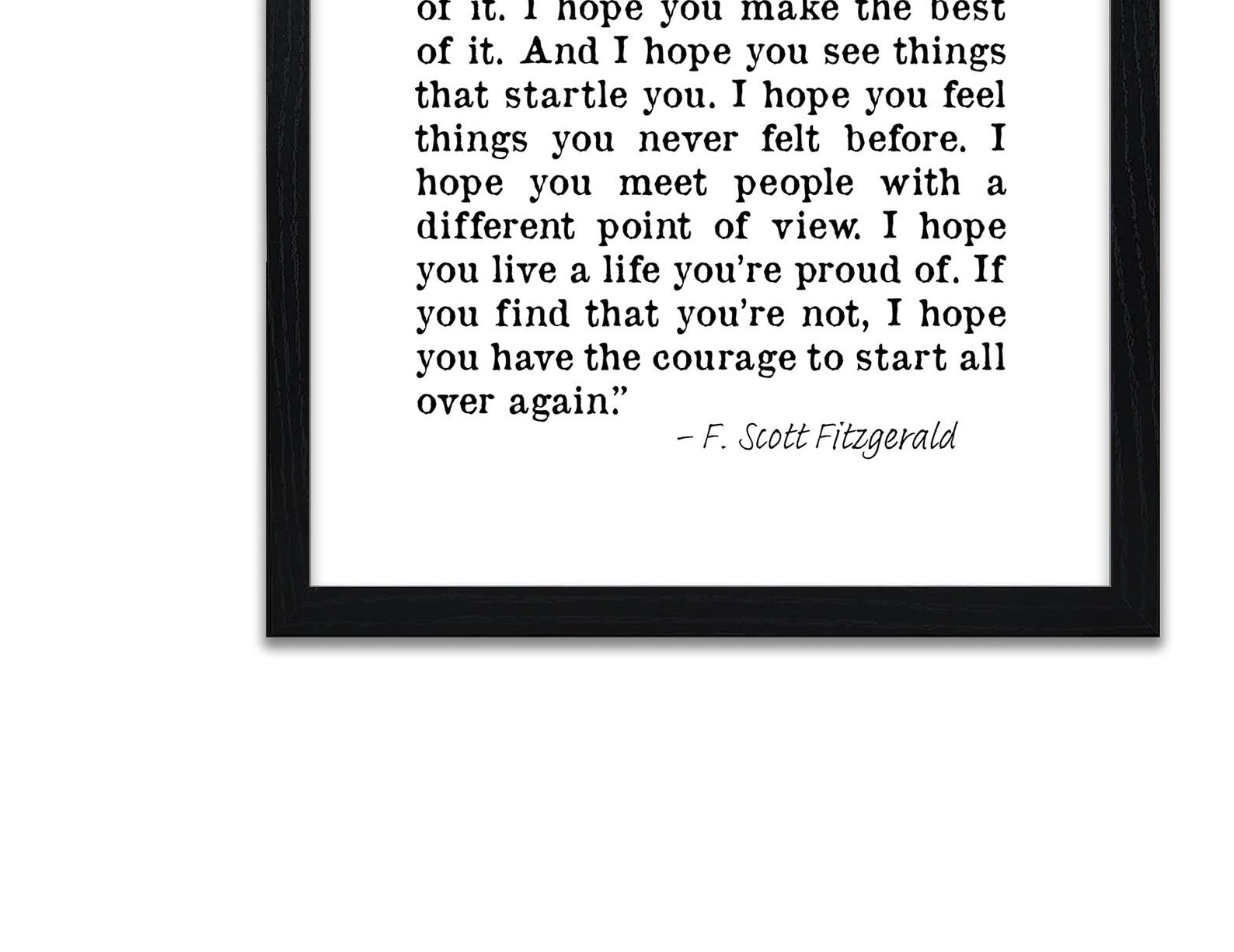 F Scott Fitzgerald for What It's Worth Quote Inspirational Etsy