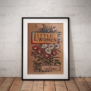 Little Women Book Cover Print - L.M. Alcott Print - Little Women Book Cover, Literary Art Print - Unframed