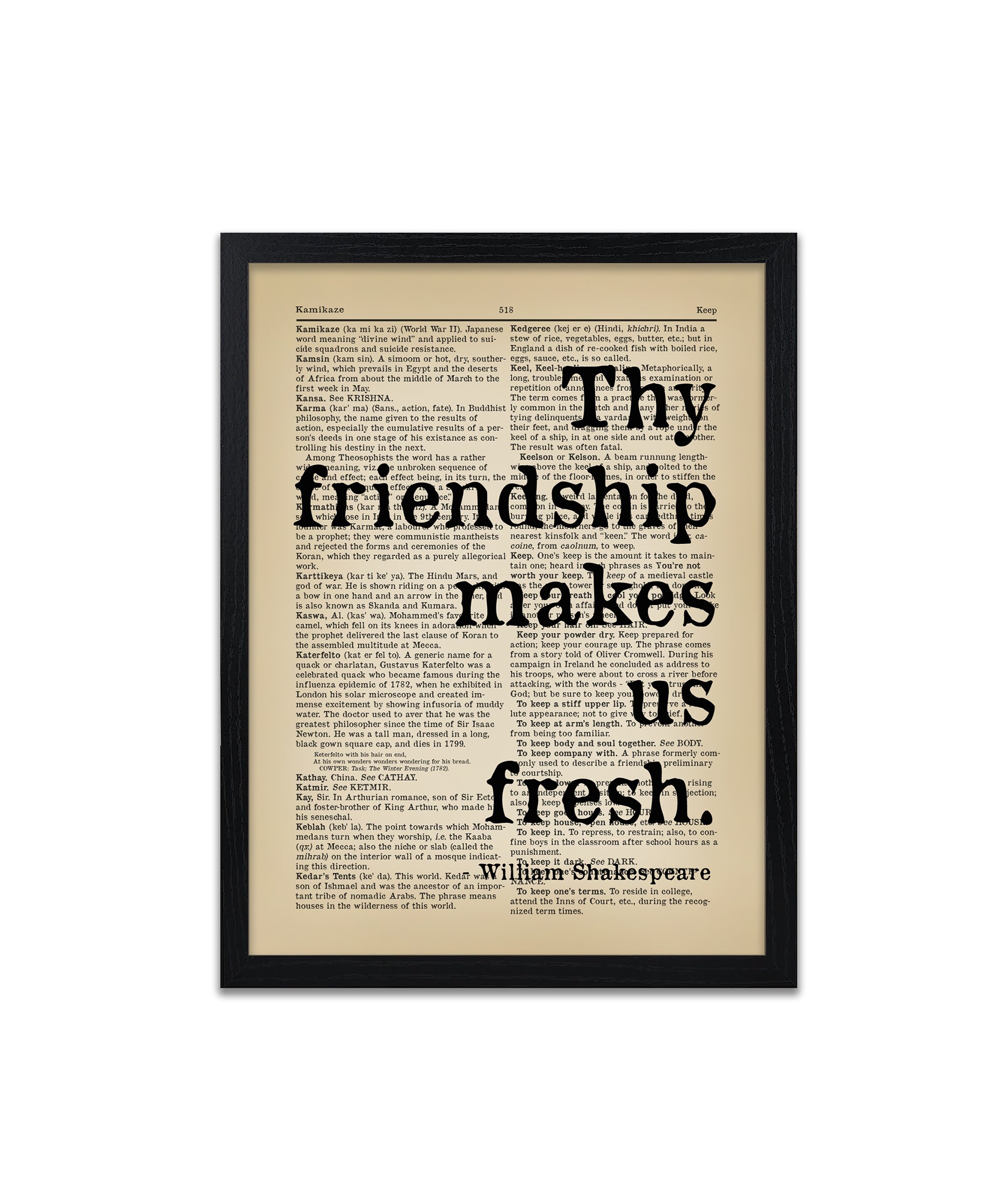 Shakespeare Quote Print Friendship Quotes William | Etsy