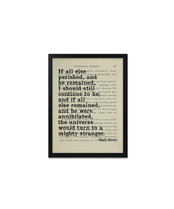 Wuthering Heights Book Quotes Wuthering Heights Book Quote Wall Art