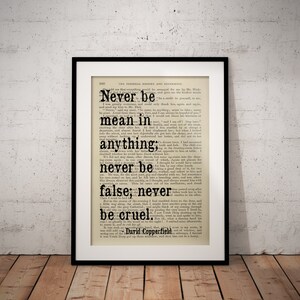 David Copperfield Book Quote Print - Sem moldura - Opção personalizada disponível