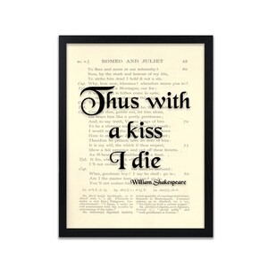 Shakespeare Quote Prints - Romeo and Juliet Quotes - Custom Option Available - Unframed