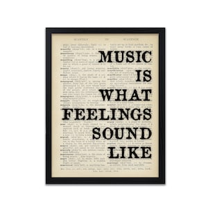 Music Quote Prints - Music Quotes Print - Prints for Music Lovers - Unframed - Personalisation Option Available