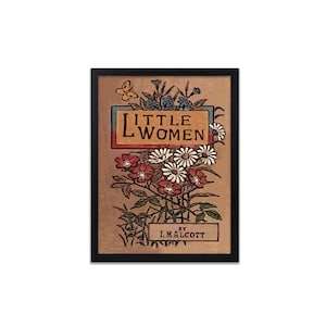 Little Women Book Cover Print - L.M. Alcott Print - Little Women Book Cover, Literary Art Print