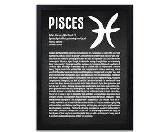 Pisces Print Zodiac Quote Prints Customizable Star Sign Posters - Etsy