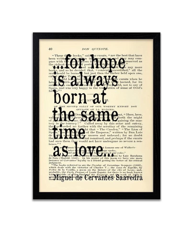 Don Quichotte Book Quote Citations classiques de livres Etsy