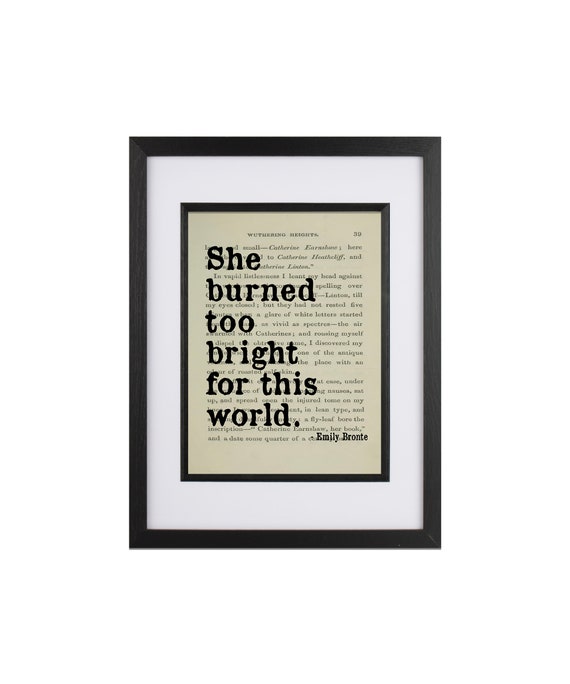 Wuthering Heights Book Quotes Wuthering Heights Book Quote Wall Art