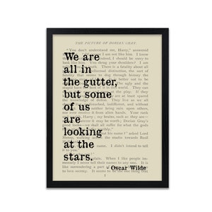 Oscar Wilde Quote Prints - Gutter and Stars Quote Print