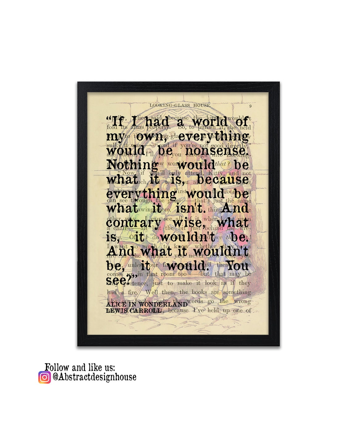 Alice in Wonderland Quote Print - Through the Looking Glass - Etsy