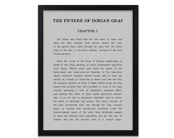 Dorian Gray Quote Print – Classic Literature Poster, Bookish Decor