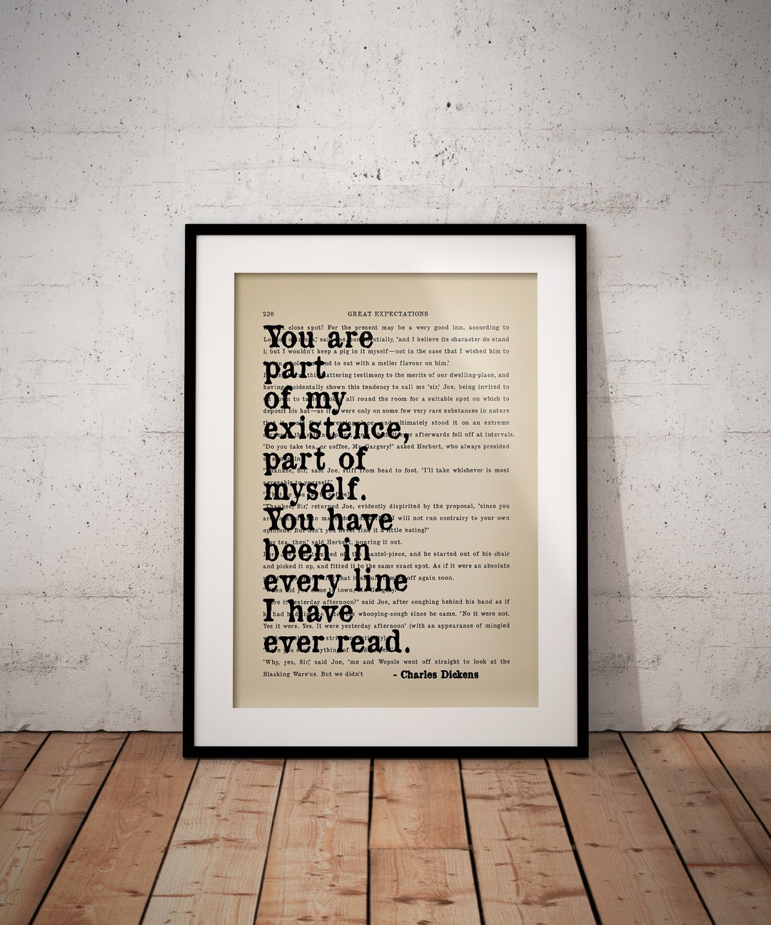 Great Expectations Quote Print – Charles Dickens, Reading Nook Art ...