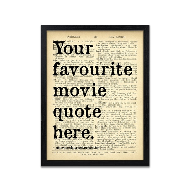 Movie Quote Art Etsy