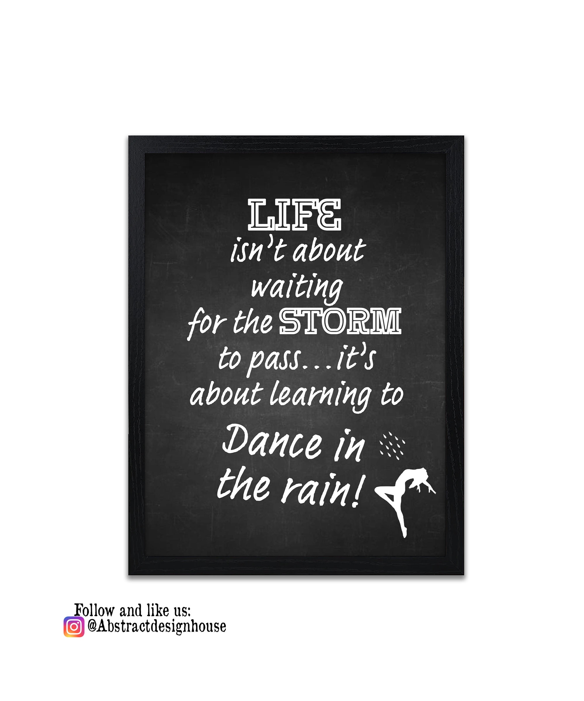 Learn to Dance in the Rain Quote Print - Inspirational Quotes - Unframed -  Personalised Option Available - Etsy, image size:2000x2400