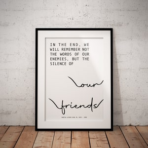Unframed Giclee Art Print - Martin Luther King Jr. Quote | Sizes A6-A2 | Gift for Friend or Home Decor