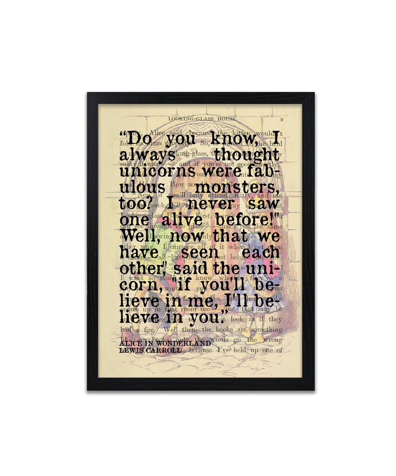 Through the Looking Glass Quote Print - Fabulous Monsters - Alice in ...