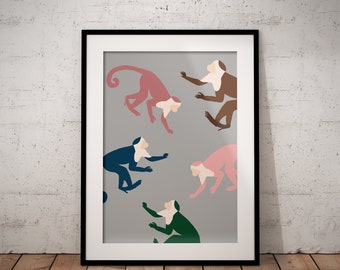 Monkey Print - Monkey Wall Art