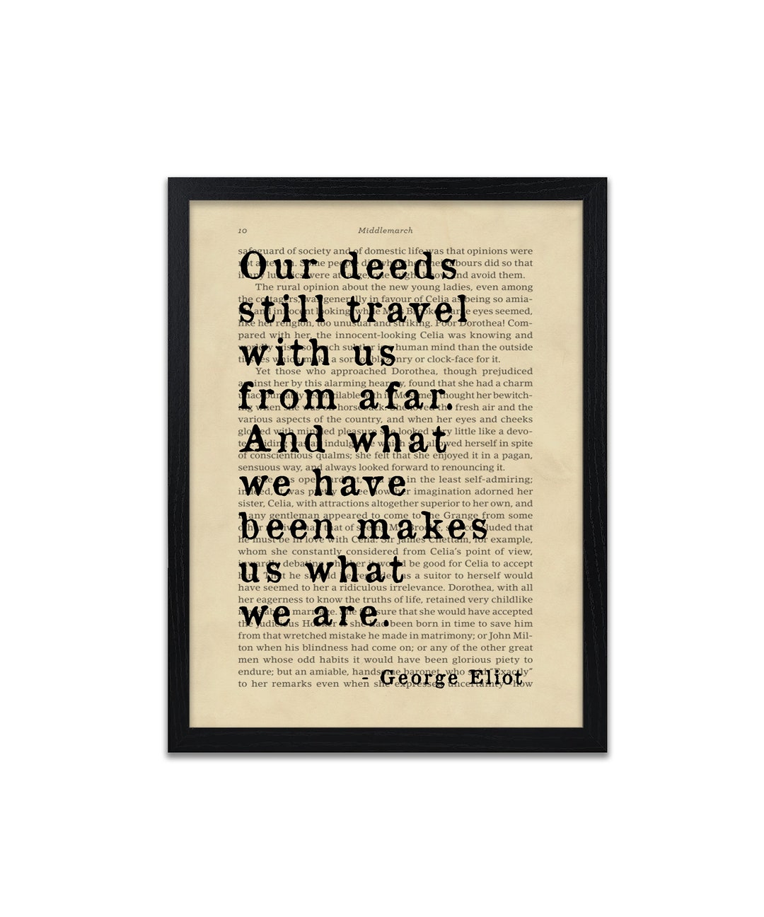 Middlemarch Quote Print Eliot Quote Print Deeds Travel Quote