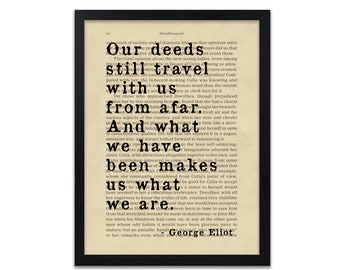 Middlemarch Quote Print - George Eliot Quote Print - Deeds Travel Quote Prints