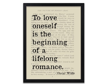 Oscar Wilde Quote Print - Love Yourself Quotes