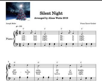 Silent Night Piano Sheet Music Christmas Music Christmas Carols