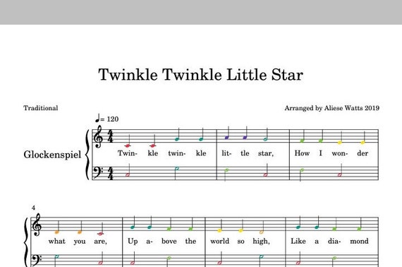 Twinkle Twinkle Little Star Easy Piano Keyboard Letter Notes And Tin  Whistle / Recorder Sheet Music - Irish folk songs