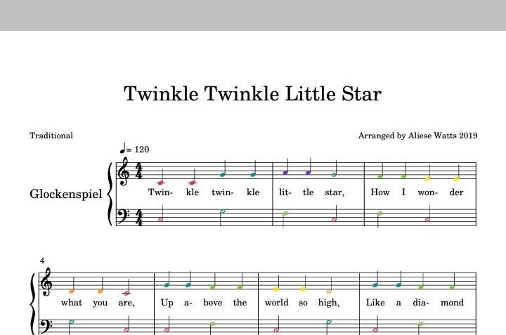 FREE! - Twinkle Twinkle Little Star Piano Sheet Music