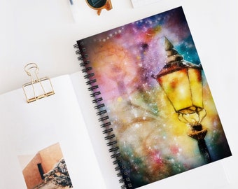 Lantern Spiral Notebook, holiday notebook