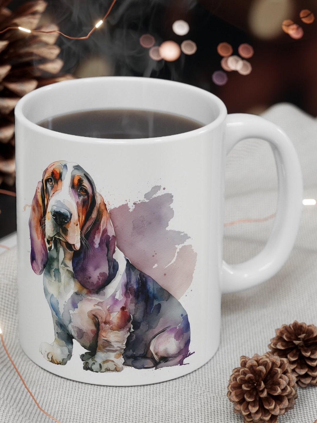 Basset Hounds Basset Hound Mugs Ceramic Mug 11oz Etsy