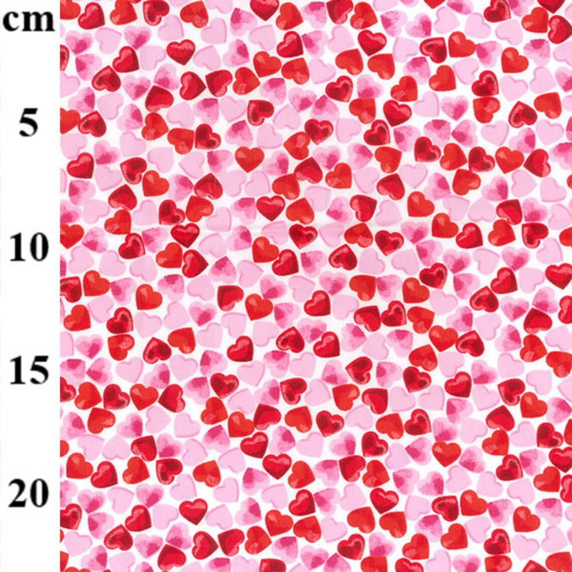 Hearts Cotton Fabric 100 Cotton Poplin Fabric Etsy