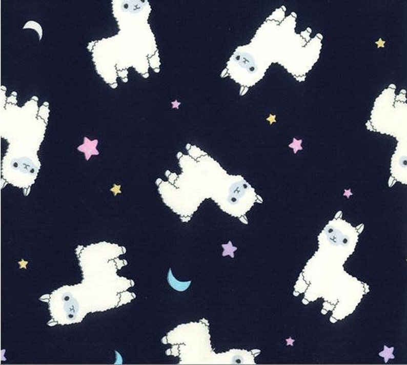 Poplin Fabric Woodland Fabric 100/% Cotton Llama Cotton Fabric
