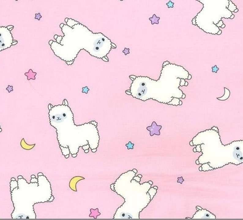 Poplin Fabric Woodland Fabric 100/% Cotton Llama Cotton Fabric