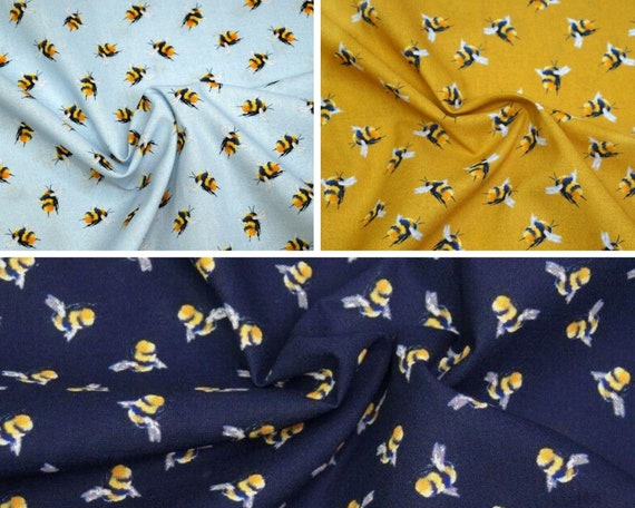 Abeja De Verano 100% Tela Algodón Popelín De Calidad Abeja De Verano 100% Tela Algodón Popelín De Calidad