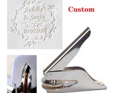 Custom Wedding Embosser Stamp, Name and Date Embosser, Embossing Seal Stamp,Personalized Envelopes embosser,hand held embosser Gift Set