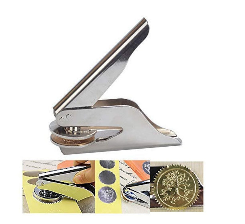 Custom Logo Hand Embosser Embossing Stamp Seal notary supplies Etsy