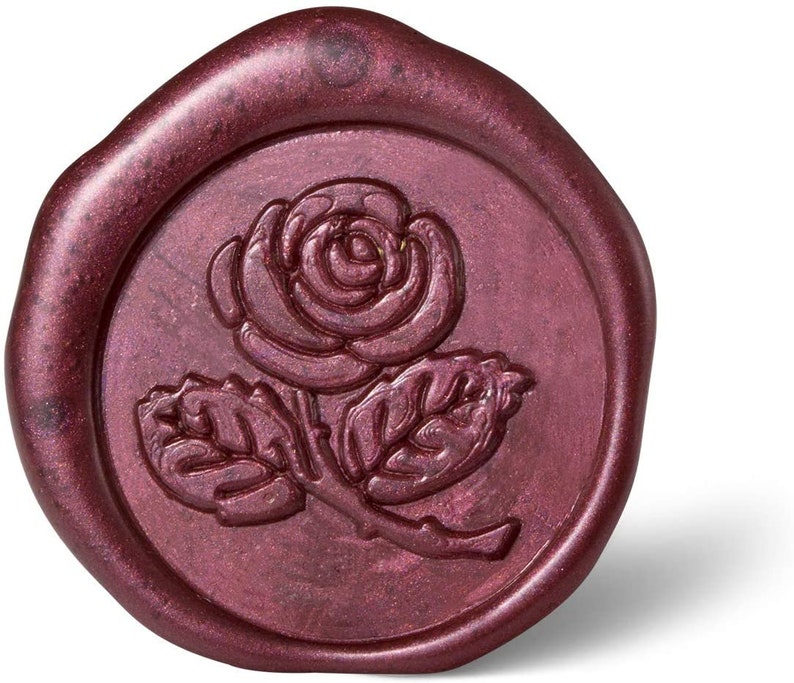 Rose Flower Wax Seal Sealing Stamp Kit Valentine Gift Envelopes Parcels Cards Wedding Invitations Rosewood Flower Love Wax Seal Stamp Kit