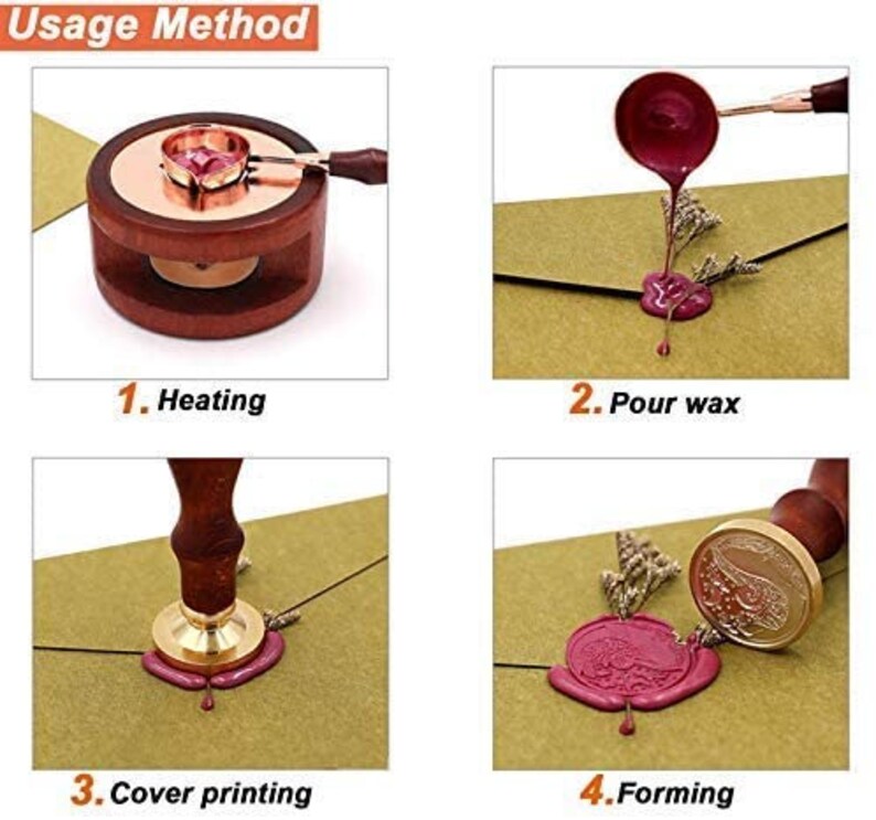 Sealing Wax Warmer Wax Seal Kit with Candle Furnace Melting Etsy