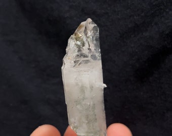 Incredible double terminated clear Quartz scepter with Chlorite inclusions and nice rainbows from Ganesh Himal