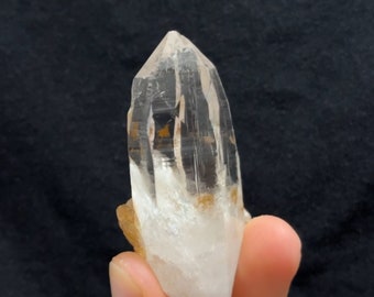 Optical Quartz point with a Golden Healer base from Ganesh Himal