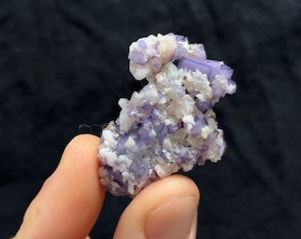 Neat little Porcelain Fluorite with Calcite from Yaogangxian mine