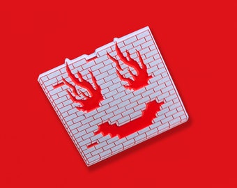 Brick Face Enamel Pin