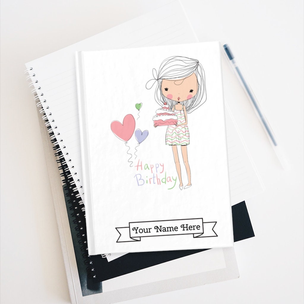 Personalized Happy Birthday Journal Blank Etsy