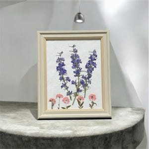 Pressed flower art, Housewarming Gift Flower Art, Wall Art, Real Pressed Flowers, Botanical, Mandala, Herbarium, Oshibana, Boho